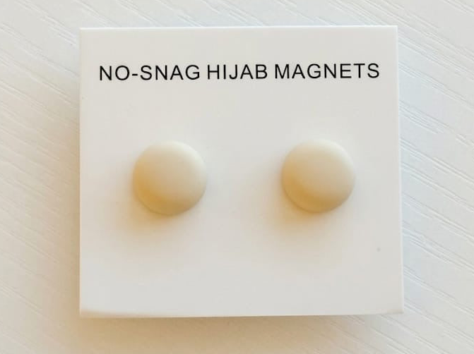Cream White Hijab Magnets