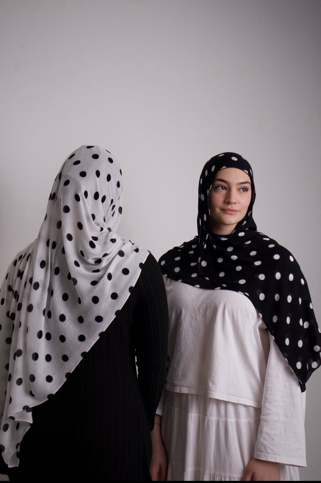 White Polka Dots