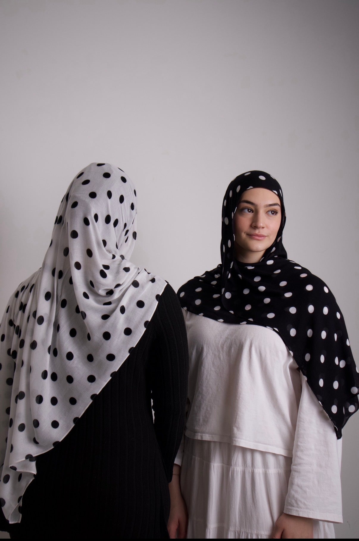 White Polka Dots