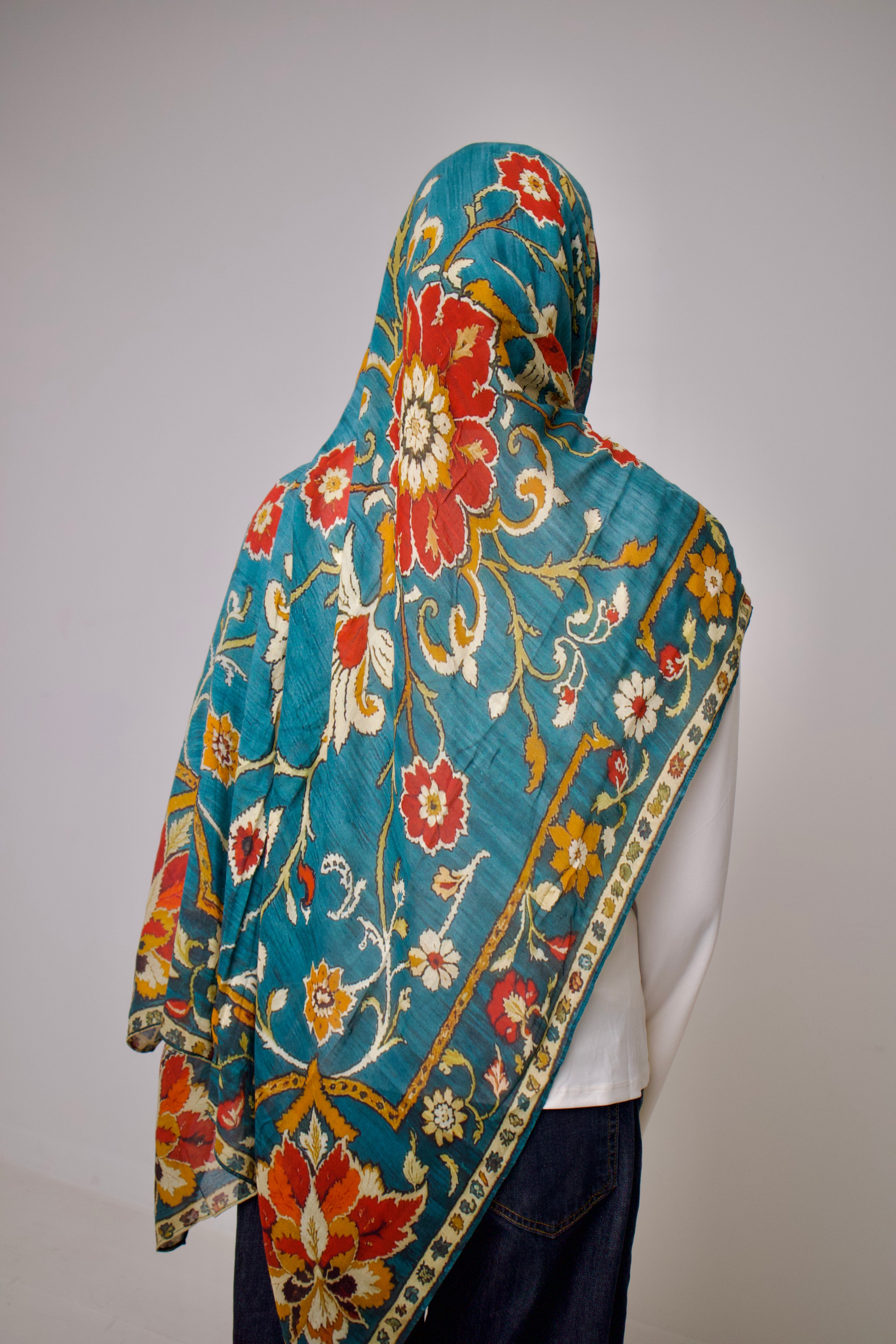 Blue Floral Modal