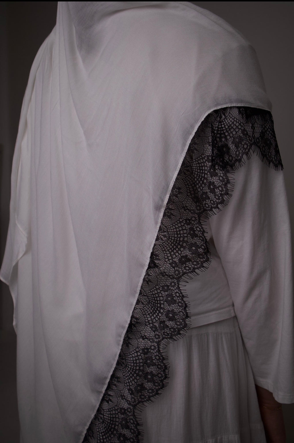 Black Lace Hijab