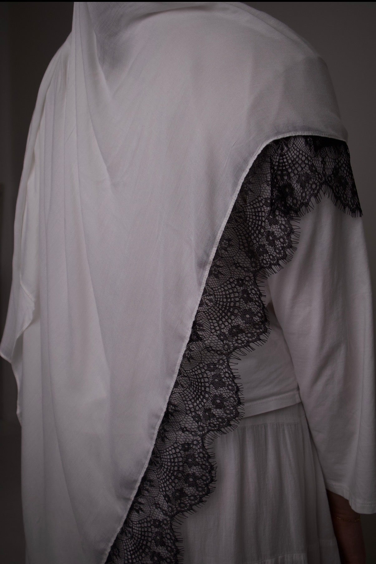 Black Lace Hijab