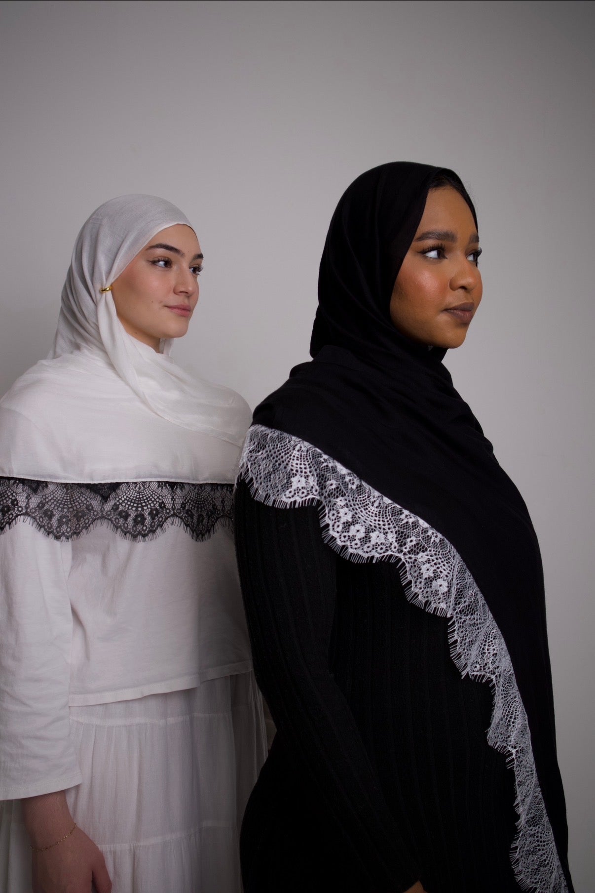 Black Lace Hijab