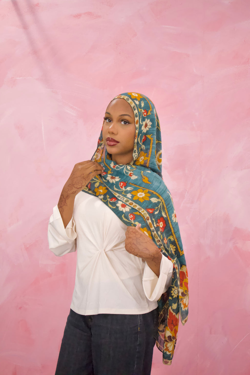 Blue Floral Modal