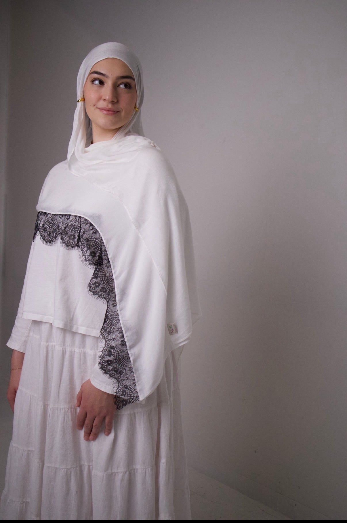 Black Lace Hijab
