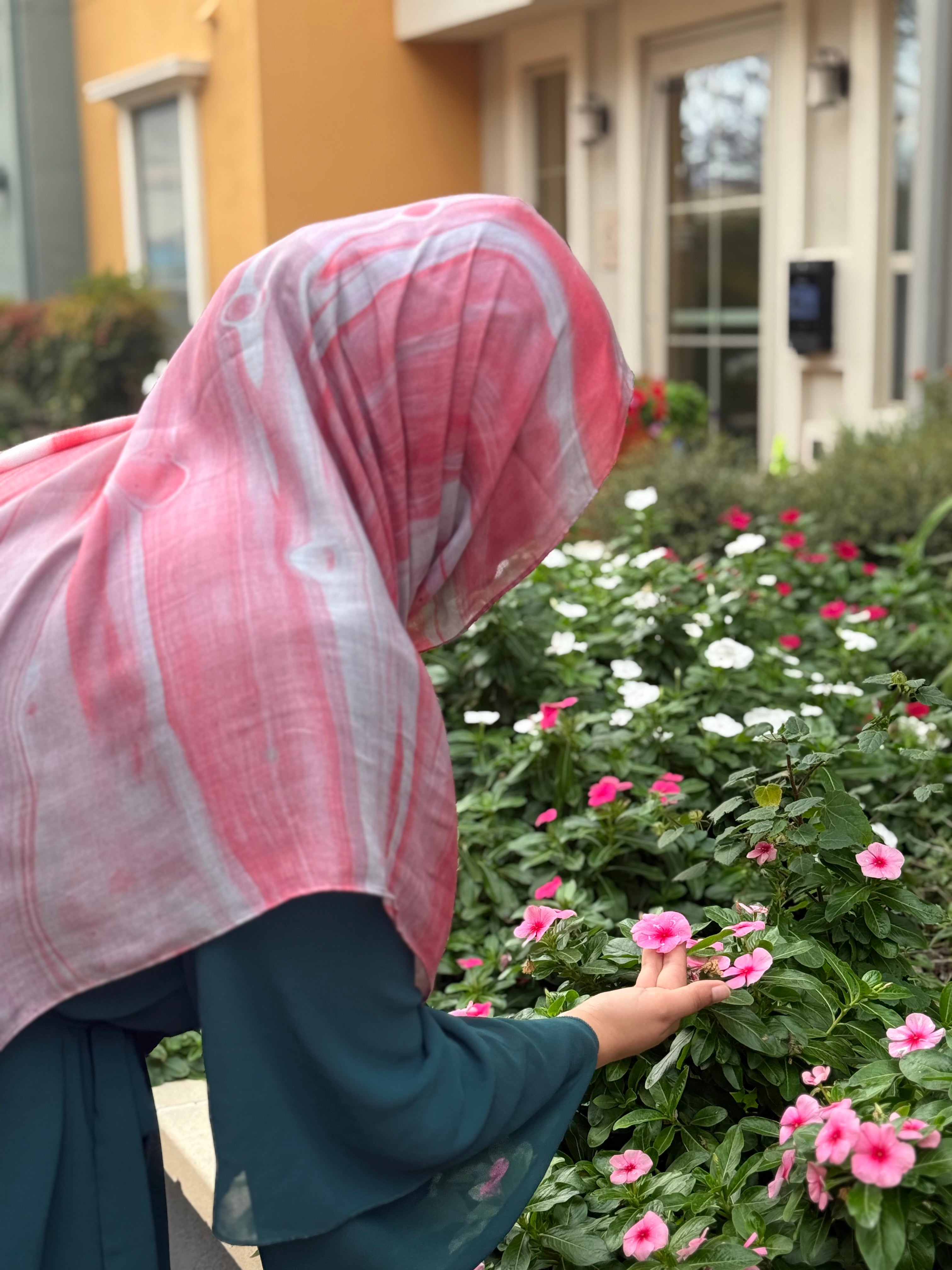 Printed Modal Hijab-Rosewater