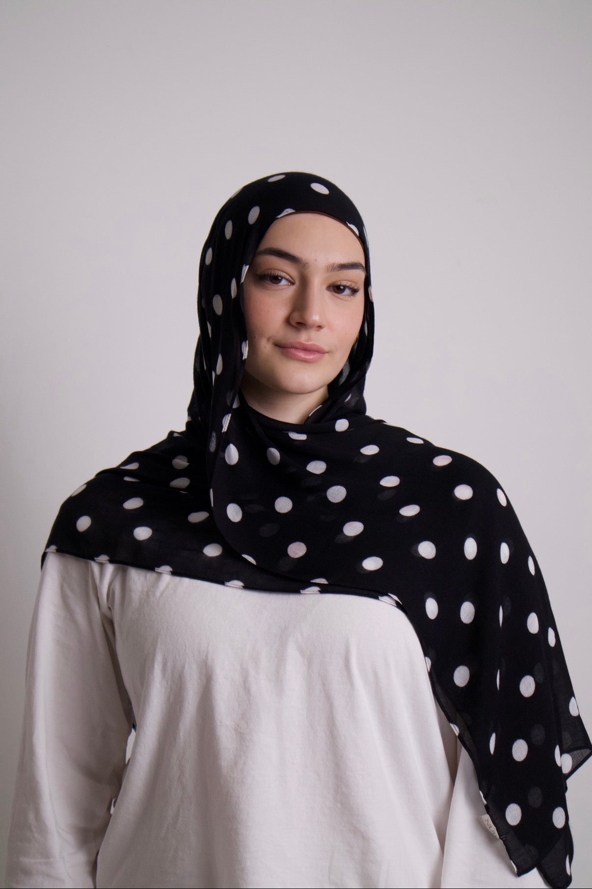 White Polka Dots