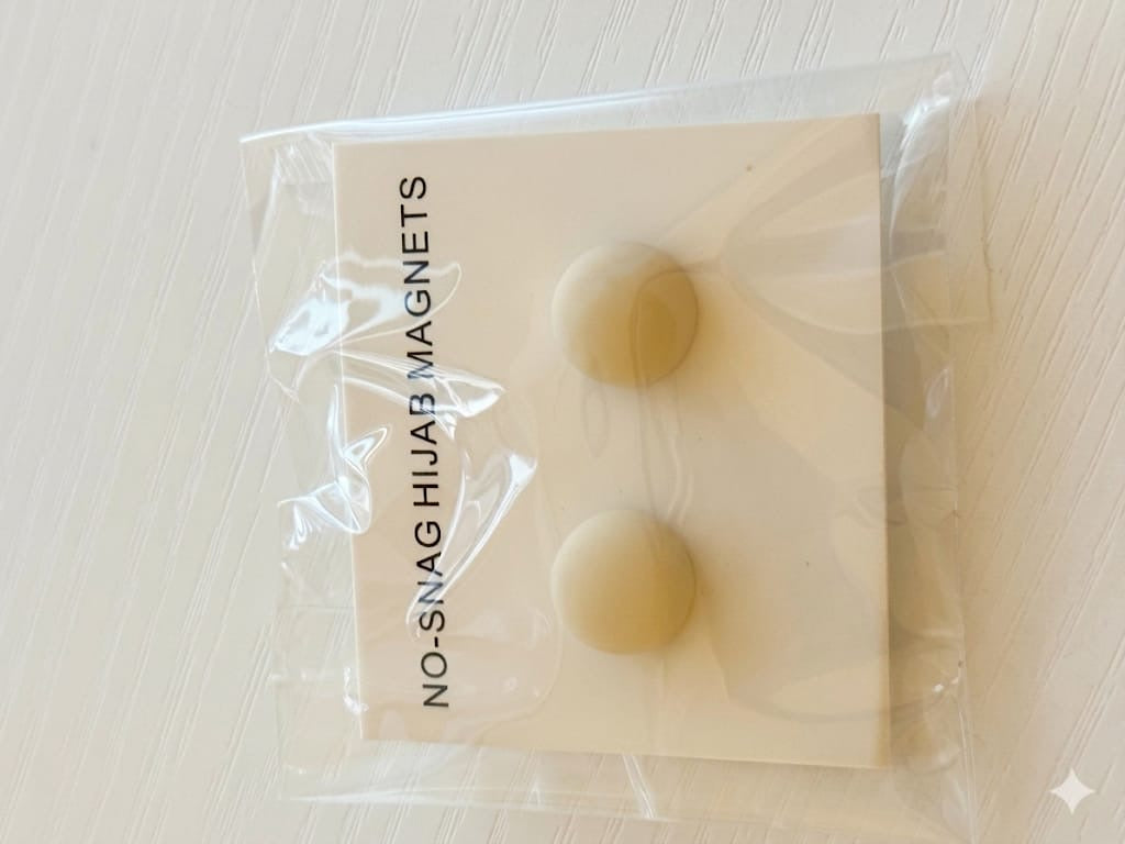 Cream White Hijab Magnets