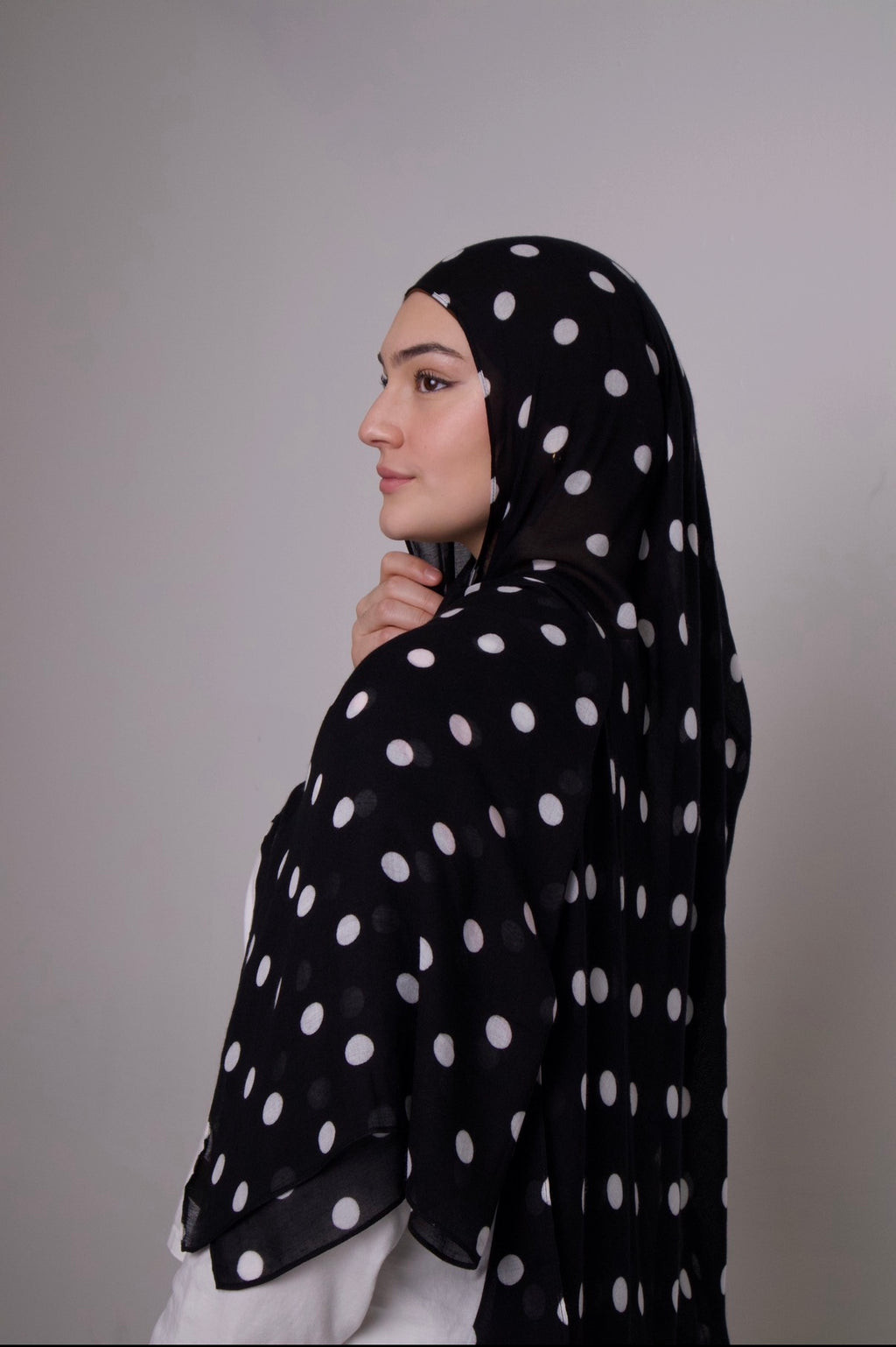 White Polka Dots