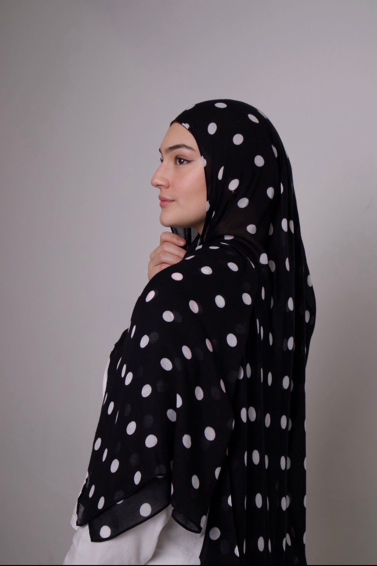 White Polka Dots