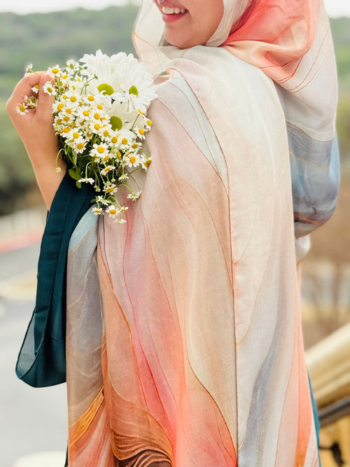*SOLD OUT* Printed Modal Hijab-Ocean Bloom